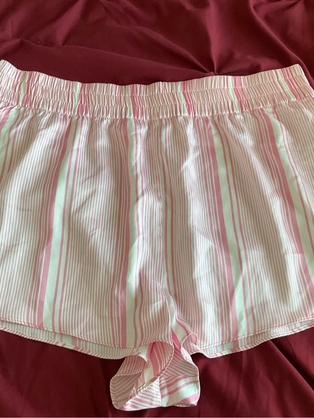 Victoria's Secret Pink & White Striped Sleep Shorts